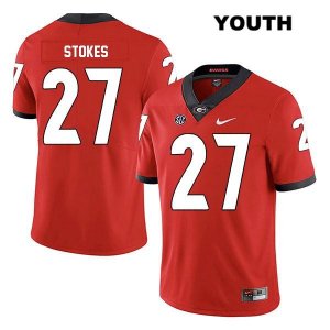 Youth Georgia Bulldogs NCAA #27 Eric Stokes Nike Stitched Red Legend Authentic College Football Jersey BGQ4254RV